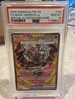 Pokemon 2025 Pre-EN CS Mask Ogerpon EX Special Illustration PSA 10 Gem Mint - Image 1