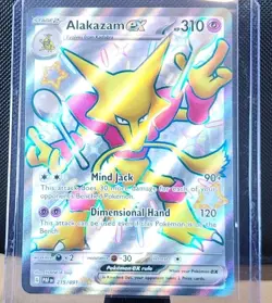 Pokemon Alakazam ex 215/091 SV: Paldean Fates Ultra Rare Holo 310 HP - Image 1