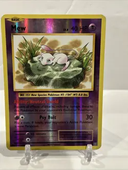 2016 Pokemon XY Evolutions Mew Reverse Holo #53/108 - Image 2
