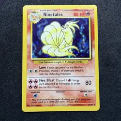 Ninetales 12/102 Base Set Unlimited Holo WotC Vintage Pokemon TCG - Image 1