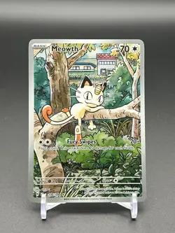 Pokemon Meowth 106/094 Me02: Phantasmal Flames Illustration Rare Holo 70HP EN - Image 1
