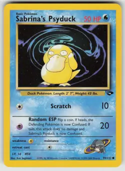 Sabrina's Psyduck 99/132 Common Gym Challenge Pokemon Unlimited MP - Image 1