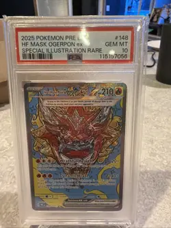 Pokemon 2025 Pre HF Hearthflame Mask Ogerpon EX Special Illustration PSA 10 - Image 1