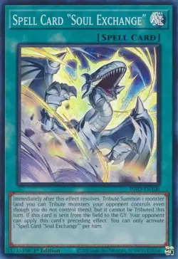Spell Card "Soul Exchange" - INFO-EN100 - NM - Super Rare - 1st ed - Yugioh - Image 1