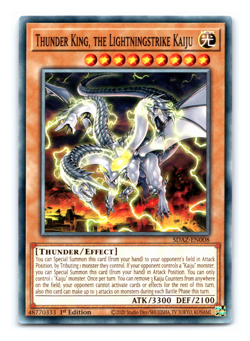 Thunder King, the Lightningstrike Kaiju - SDAZ-EN008 Common 1st Edition Yugioh - Image 1