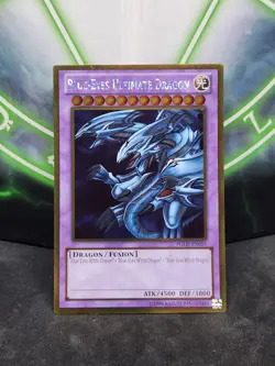 Yugioh Blue-Eyes Ultimate Dragon PGLD-EN055 Gold Rare NM - Image 1