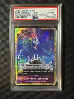 Gum-Gum Lightning PSA10 2025 One Piece Premium Best Selection Vol. 4 #077 - Image 1