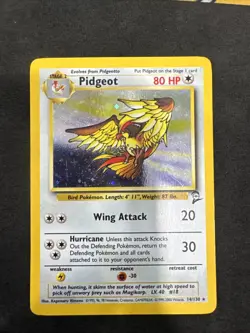 Pokemon TCG Base Set 2 Pidgeot Holo Rare 14/130 DMG - Image 1