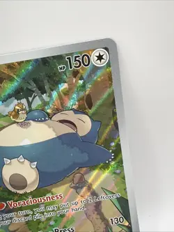 Pokemon 151 Snorlax SVP 051 Black Star ETB Promo Full Art Holo - Image 3