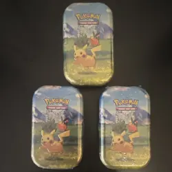Pokemon TCG Ascended Heroes Pikachu Mini Tin Lot of 3 - Factory Sealed - Image 1