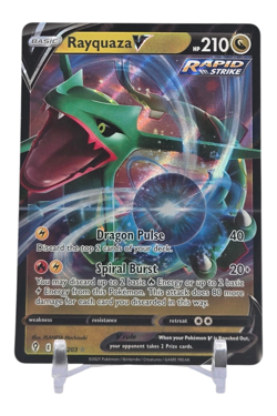 Rayquaza V 110/203 Evolving Skies Ultra Rare Rapid Strike Pokemon Card NM - Image 1