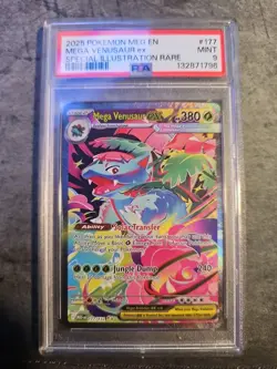 POKEMON EN MEGA EVOLUTION 177 MEGA VENUSAUR EX PSA 9 GRADED MINT - Image 1