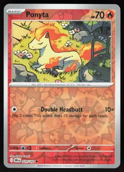 Ponyta 029/182 Common Destined Rivals Pokemon Reverse Holo Near Mint - Image 1