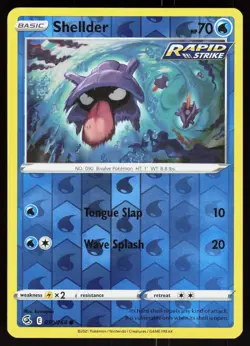 Shellder 050/264 Common Fusion Strike Pokemon Reverse Holo Lightly Played - Image 1