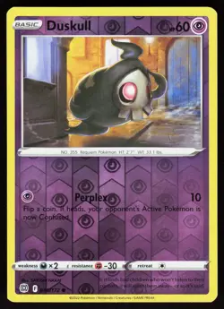 Duskull 060/172 Common Brilliant Stars Pokemon Reverse Holo Lightly Played - Image 1