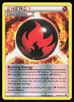 Burning Energy 151/162 Uncommon BREAKthrough Pokemon Reverse Holo Lightly Played - Image 1