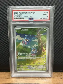 Pokemon TCG PSA 9 Tangela 178/165 Illustration Rare 151 - Image 1
