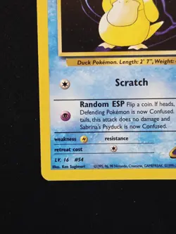 Sabrina's Psyduck 99/132 WotC Gym Challenge Non-Holo Common Pokemon Card 2000 - Image 5