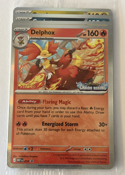 Chaos Rising STAFF Prerelease Promo Ampharos Crobat Delphox Goodr Sealed Pokemon - Image 1