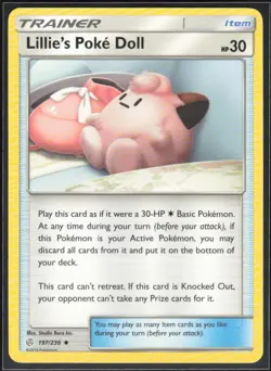 2019 Sun & Moon - Cosmic Eclipse Lillie’s Poke Doll Uncommon #197 - Image 1