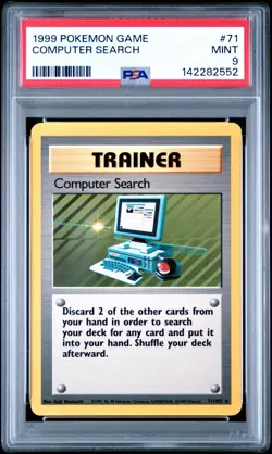 1999 Pokemon Base Set Unlimited Computer Search Rare #71 PSA 9 MINT - Image 1