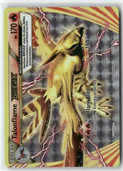 2016 Pokemon XY Steam Siege Talonflame BREAK 21/114 Rare BREAK NM - Image 1