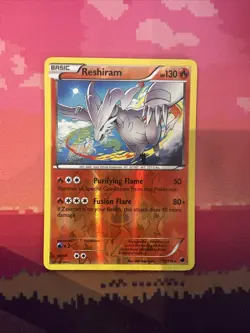 Pokemon Card Reshiram Plasma Freeze Reverse Holo Rare 17/116 NM - Image 1