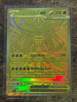 Pokemon Mega Zygarde ex 124/088 Mega Hyper Rare Gold Perfect Order NM - Image 1