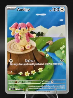 Audino 151/086 Illustration Rare Holo SV: Black Bolt (BLK) Pokemon TCG - Image 1