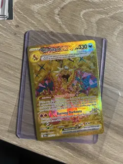 Pokemon Charizard ex Gold Hyper Rare 228/197 Obsidian Flames Full Art NM - Image 5