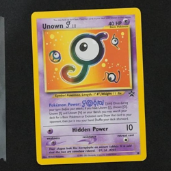 Unown J 38 Black Star Promo Rare Pokemon Card Unknown 2001 Vintage MP+ - Image 1