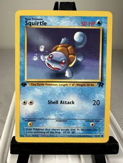 Pokemon TCG Squirtle Team Rocket 1st Edition (68/82) WOTC LP - Image 1