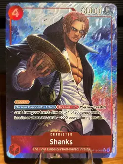 One Piece Legacy of the Master Shanks OP12-008 Alternate Alt Art Rare NM - Image 1