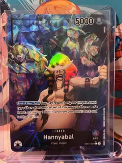 One Piece TCG Hannyabal ALT ART LEADER ENGLISH EB01-021 - Image 1
