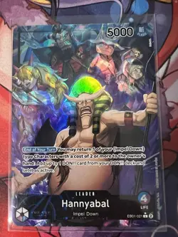One Piece TCG Hannyabal ALT ART LEADER ENGLISH EB01-021 - Image 3