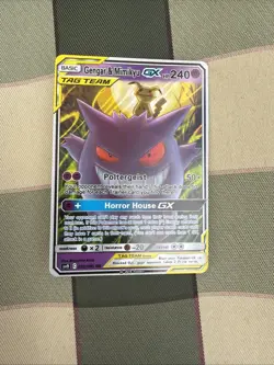 Pokemon TCG Gengar (Repli*a) Mimikyu GX Holo Card 53/181 - Image 1