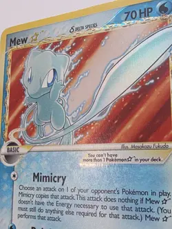 Mew Gold Star EX Dragon Frontiers Card 101/101 Pokemon TCG Card 2006 - Image 2
