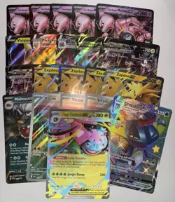 Pokemon Jumbo 21 Card Lot Mega Venusaur EX Victini Mewtwo Zapdos Morpeko V - Image 1