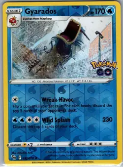 Gyarados 022/078 Reverse Holo Pokemon GO - Pokemon Card - NM - Image 1