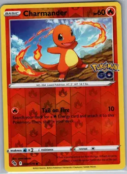 Charmander 008/078 Reverse Holo Pokemon GO - Pokemon Card - NM - Image 1
