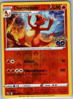 Charmeleon 009/078 Reverse Holo Pokemon GO - Pokemon Card - NM - Image 1