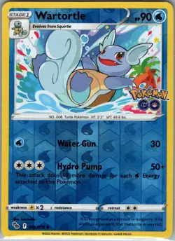Wartortle 016/078 Reverse Holo Pokemon GO - Pokemon Card - NM - Image 1