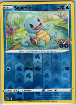 Squirtle 015/078 Reverse Holo Pokemon GO - Pokemon Card - NM - Image 1