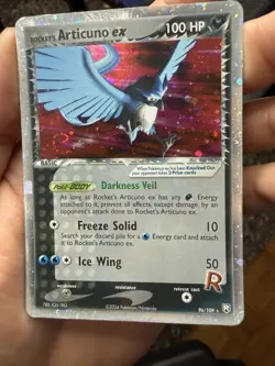 SWIRL Rocket's Articuno ex 🖤❄ 96/109 Ex Team Rocket Returns Pokemon Card - Image 1