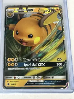 Raichu GX 2019 Pokemon TCG Hidden Fates Tin Black Star Promo Card SM213 - Image 1