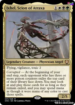 MTG Foil Ixhel, Scion of Atraxa 1 Commander: Phyrexia: All Will Be One NM Magic - Image 1