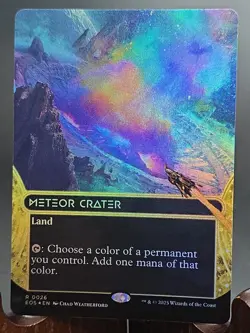 Meteor Crater (0026) (Borderless) Edge of Eternities: Stellar Sights MTG Foil NM - Image 1