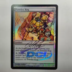 MTG Powder Keg Player Rewards (FOIL) - Signed by Artist Dan Frazier - Image 1