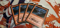 Magic: The Gathering Lightning Bolt Japanese Set of 4 Signed by Christopher Rush - Image 1