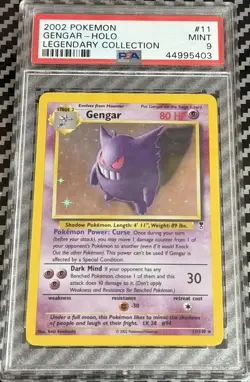 2002 Pokemon Legendary Collection #11 Gengar Holo PSA 9 Card MINT Trusted Seller - Image 1